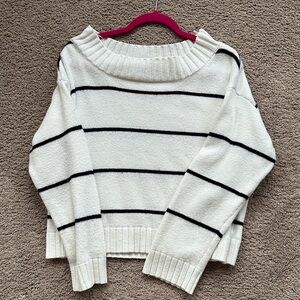 White striped sweater size medium